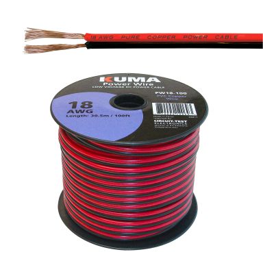 PW18-100 - Low Voltage DC Power Cable, 18AWG, 100ft Roll