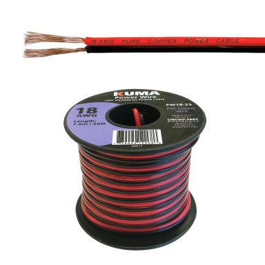 PW18-25 - Low Voltage DC Power Cable, 18AWG, 25ft Roll