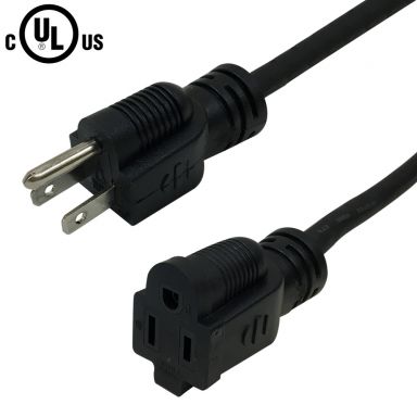 Industrial & Shopindoor/Outdoor Extension Cord- 5-15P to 5-15R - SJOW - 10 ft