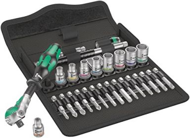 8100 SA 9 Zyklop Speed Ratchet Set, 1/4" drive, Imperial, 28 pieces
