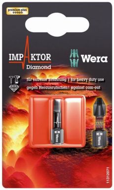 073932 Diamond Coated Square Bit, Impaktor Carded 868/1 Imp Dc no. 3 X 25 mm Sb