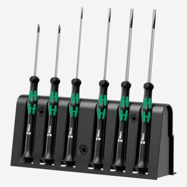 2035/6 A Screwdriver set and rack for electronic applications, 6 pieces