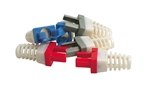 Strain Reliefs for EZ-RJ45 Cat 6+ Connector, Red, 50 Pc. Clamshell.