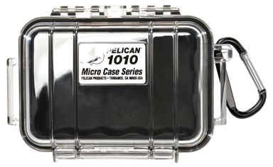 1010, Micro Case BLACK-CLEAR,  4.37" x 2.87" x 1.68"
