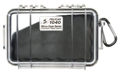1040, Micro Case BLACK-CLEAR,  6.50" x 3.87" x 1.75"