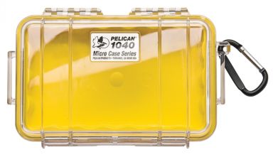 1040, Micro Case YELLOW-CLEAR, 6.50" x 3.87" x 1.75"