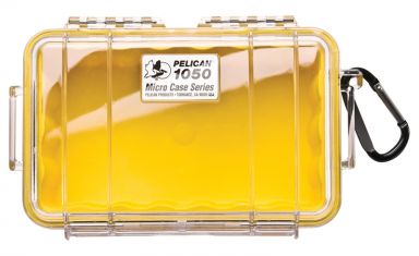 1050, Micro Case YELLOW-CLEAR, 6.31" x 3.68" x 2.75"