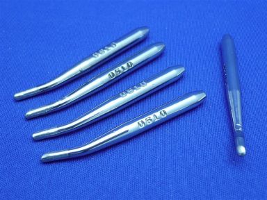 Angled Mini-Wave Tips, 2.40mm (0.09"). For PS-90 soldering irons - Pkg of 5