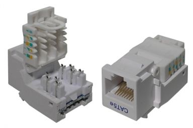 CAT 5E Keystone Jack white