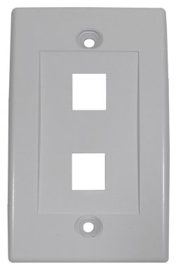 Flush Mount Wall Plates for 2 jacks white