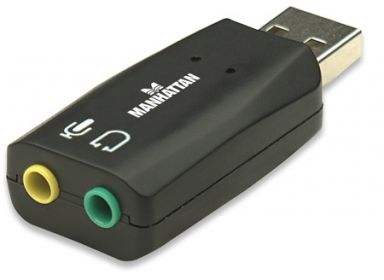 Hi-Speed USB 3-D Sound Adapter Improves audio access and performance