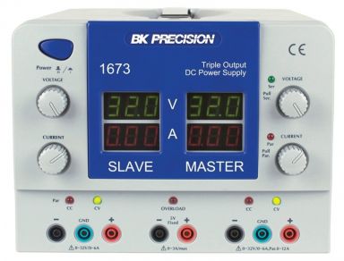 Triple Output Quad Display DC Power Supply ((2) 0-32V, 0-6A/(1) 5V, 3A)