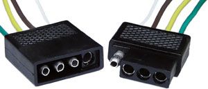 18 AWG 12" 4 Pin Moisture Proof Trailer Connector