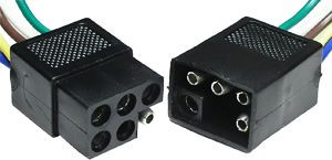 18 AWG 12" 5 Pin Square Trailer Connector
