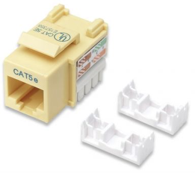 Cat5e Keystone Jack UTP, Yellow, Punch-down