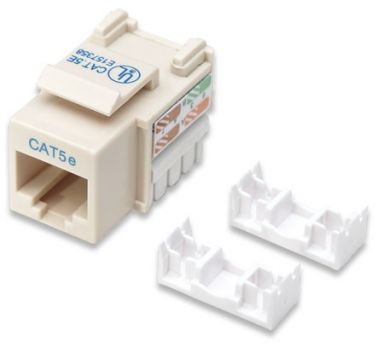 Cat5e Keystone Jack UTP, Ivory, Punch-down
