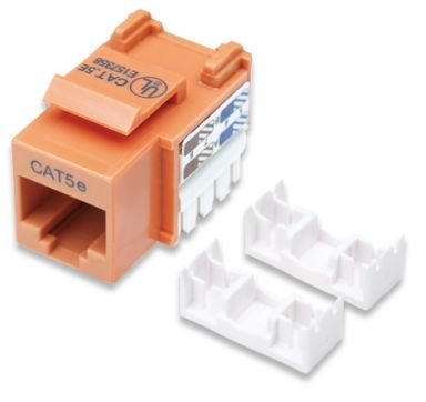 Cat5e Keystone Jacks UTP, Orange, Punch-down