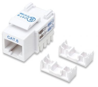 Cat6 Keystone Jack UTP, White, Punch-down