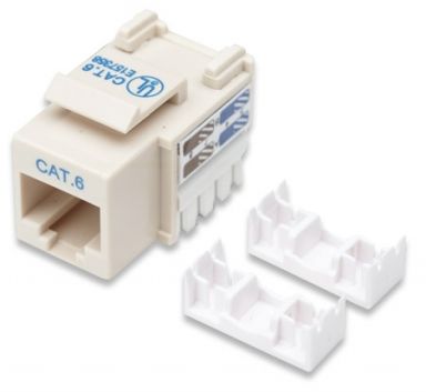 Cat6 Keystone Jack UTP, Ivory, Punch-down