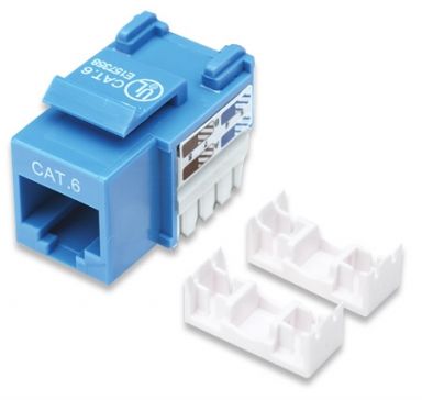 Cat6 Keystone Jack UTP, Blue, Punch-down