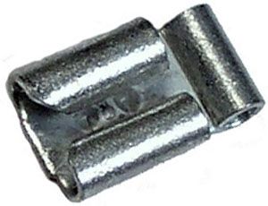 22-18 AWG .250 Non-Insulated Butted  Flag Connectors