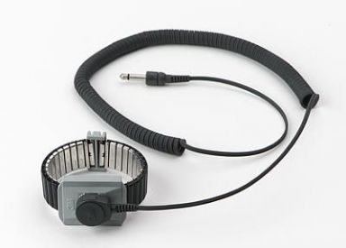 Dual Conductor Metal Wrist Strap for Monitors (Premium Performance), 5 ft. Cord, Small