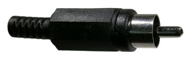 RCA Plug, Black with S/R