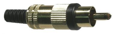 Gold RCA Plug, Black