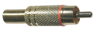 RCA Plug, Metal Red