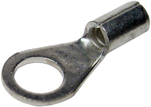 16-14 AWG #10 Non-Insulated Butted Ring Connectors