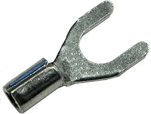 16-14 AWG #8 Non-Insulated Butted Spade Connectors