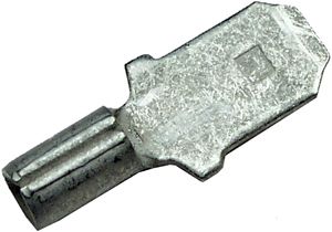 16-14 AWG .187 Non-Insulated Butted Male Quick Connectors