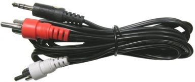 Misc. 'Y' Cables 2 RCA Plugs - 3.5mm Stereo Plug 6' Long
