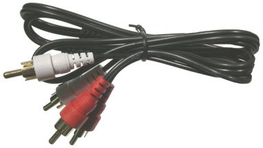 Gold Plated Stereo Audio Cable 6' Long Dual RCA plugs on both ends.