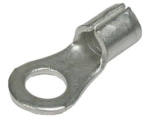 12-10 AWG 1/4" Non-Insulated Brazed Ring Connectors