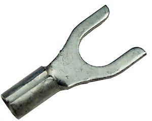 12-10 AWG #10 Non-Insulated Brazed Spade Connectors