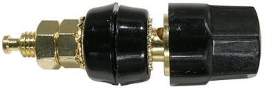 Large Binding Post Black Gold plated. 15A @ 125V AC.