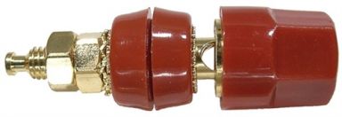 Large Binding Post Red Gold plated. 15A @ 125V AC.