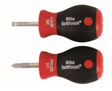 SoftFinish Stubby Slotted/Phillips 2 Pc