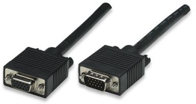 SVGA Extension Cable HD15 Male / HD15 Female, 15 m (50 ft.), Black