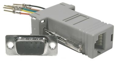 Modular Phone Jack to RS232 Adapter RJ45(8C) - 9 Position Male
