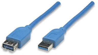 SuperSpeed USB Extension Cable A Male / A Female, 3 m, Blue