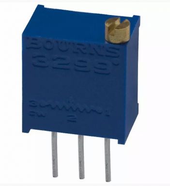 Potentiometer.  3/8 in. Multi-turn Trimpot.  Top Adjustment.  100 K ohm