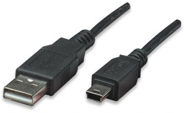 Hi-Speed USB Device Cable A Male / Mini-B Male, 1.8 m (6 ft.), Black