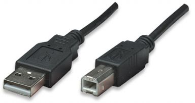 Hi-Speed USB Device Cable A Male / B Male, 3 m (10 ft.), Black
