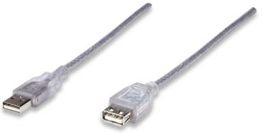 Hi-Speed USB Extension Cable A Male / A Female, 1.8 m (6 ft.), Translucent Silver