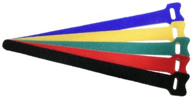 Hook & Loop Cable Ties 8" Blk 8" x 0.5"