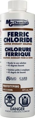 Ferric Chloride (Copper Etchant), 500 ml (17 oz) liquid