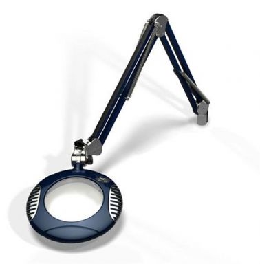 6" Round Green-Lite LED Magnifier - 4 Diop (2X) - Screw Down - 43" Reach - Spectre Blue