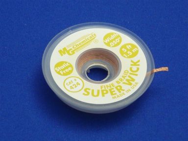 Static Free Super Wick, Size No.(2), Width(.050"), Colour Code(Yellow), Length(1.5M)